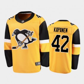 Pittsburgh Penguins Kasperi Kapanen #42 Alternate Gold Breakaway Player Jersey