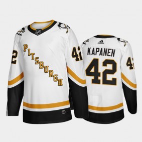 Pittsburgh Penguins Kasperi Kapanen #42 2021 Reverse Retro White Fourth Authentic Jersey