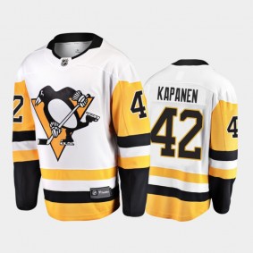 Pittsburgh Penguins Kasperi Kapanen #42 Away White Breakaway Player Jersey