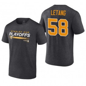 Kris Letang 2022 Stanley Cup Playoffs Charcoal Penguins T-Shirt