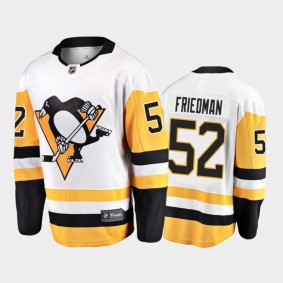 Men's Pittsburgh Penguins Mark Friedman #52 Away White 2021 Breakaway Jersey