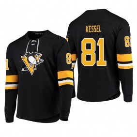Penguins Phil Kessel #81 Platinum Long Sleeve 2018-19 Cheap Jersey T-Shirt Black