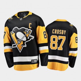 Penguins Sidney Crosby #87 Home 2021-22 Black Player Jersey