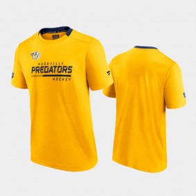 Men Nashville Predators Locker Room Authentic Pro Gold T-Shirt