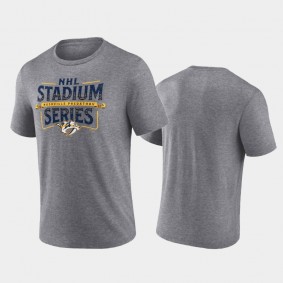 Nashville Predators 2022 Stadium Series Vintage Tri-Blend Gray T-Shirt Men
