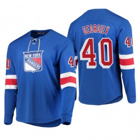 Rangers Alexandar Georgiev #40 Adidas Long Sleeve 2018-19 Cheap Jersey T-Shirt Blue