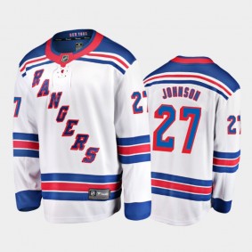 Men's New York Rangers Jack Johnson #27 Away White 2020-21 Breakaway Player Jersey