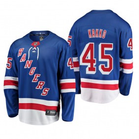 New York Rangers Kaapo Kakko #45 Home Breakaway Royal Jersey
