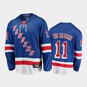 Men's New York Rangers Mark Messier #11 Home Retired Player Nikename Blue Jersey