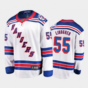 New York Rangers #55 Ryan Lindgren Mr. Ranger 7 Memorial Patch White Honor Rod Gilbert Jersey