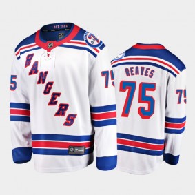 New York Rangers #75 Ryan Reaves Mr. Ranger 7 Memorial Patch White Honor Rod Gilbert Jersey