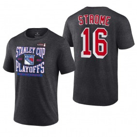 Ryan Strome 2022 Stanley Cup Playoffs Charcoal Rangers T-Shirt