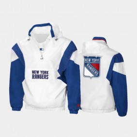 Men's New York Rangers Spring Trainer Half-Zip White Jacket