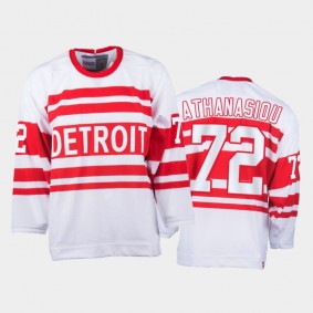 Detroit Red Wings Andreas Athanasiou #72 Heritage White Replica Throwback Jersey