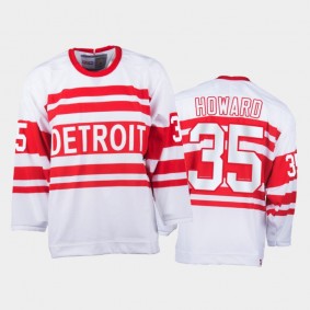 Detroit Red Wings Jimmy Howard #35 Heritage White Replica Throwback Jersey