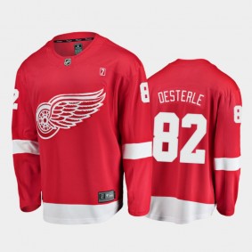 Detroit Red Wings #82 Jordan Oesterle Home Red 2021 Player Jersey