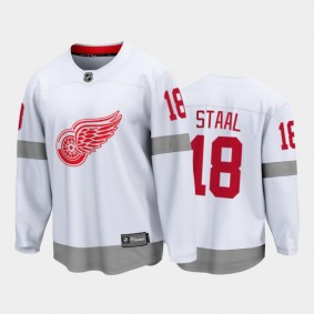Men's Detroit Red Wings Marc Staal #18 Special Edition White 2021 Jersey