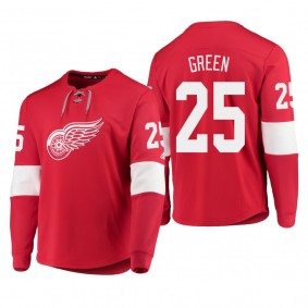 Red Wings Mike Green #25 Platinum Long Sleeve 2018-19 Cheap Jersey T-Shirt Red