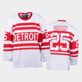 Detroit Red Wings Mike Green #25 Heritage White Replica Throwback Jersey