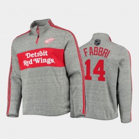 Robby Fabbri Detroit Red Wings Mario Quarter-Zip Heathered Gray Jacket Tommy Hilfiger