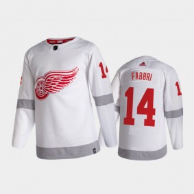 Men's Detroit Red Wings Robby Fabbri #14 Reverse Retro 2020-21 White Authentic Jersey
