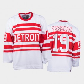 Detroit Red Wings Steve Yzerman #19 Heritage White Replica Throwback Jersey