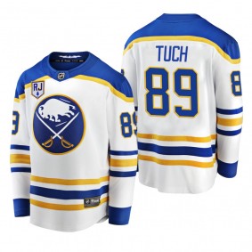 Buffalo Sabres Alex Tuch Honor Rick Jeanneret patch Jersey White