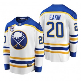 Buffalo Sabres Cody Eakin Honor Rick Jeanneret patch Jersey White