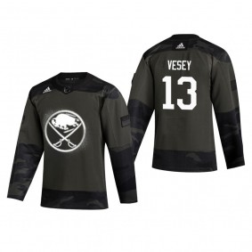 Buffalo Sabres Jimmy Vesey #13 2019 Veterans Day Camo Practice Authentic Jersey