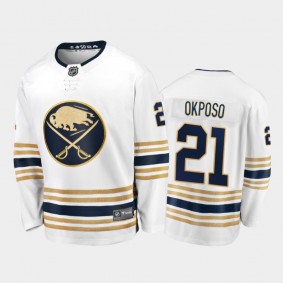 Sabres Kyle Okposo #21 50th Anniversary White 2019-20 Breakaway Player Golden Jersey
