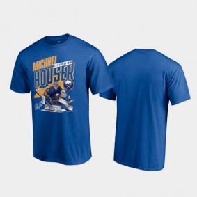 Men's Buffalo Sabres Michael Houser #32 1st Career Win Player Achievement Royal T-Shirt