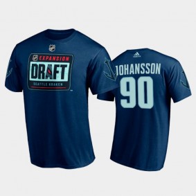 Men Seattle Kraken Marcus Johansson #90 2021 NHL Expansion Draft Navy T-Shirt