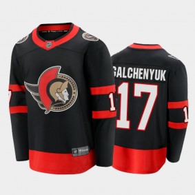 Men's Ottawa Senators Alex Galchenyuk #17 Home Black 2020-21 Premier Jersey