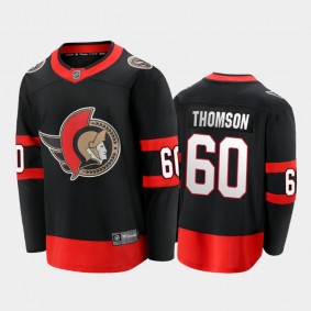 Ottawa Senators #60 Lassi Thomson Black 2021-22 Home player Jersey