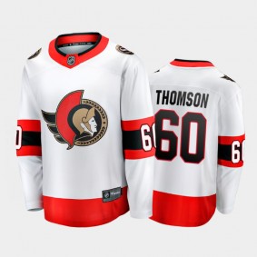 Ottawa Senators #60 Lassi Thomson White 2021-22 Away player Jersey