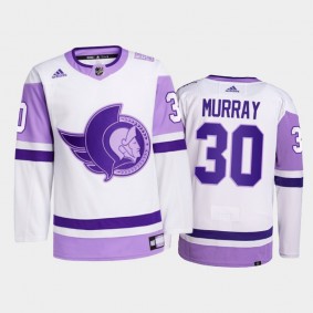 Matt Murray #30 Ottawa Senators 2021 HockeyFightsCancer White Primegreen Jersey