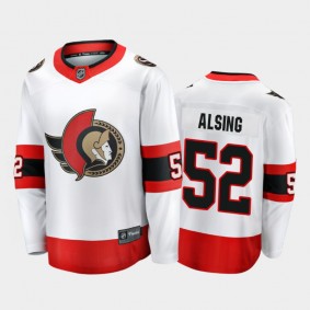 Men's Ottawa Senators Olle Alsing #52 Away White 2021 Jersey