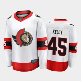 Men's Ottawa Senators Parker Kelly #45 Away White 2021 Jersey