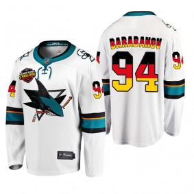 Alexander Barabanov Sharks 2022 NHL Global Series Jersey White