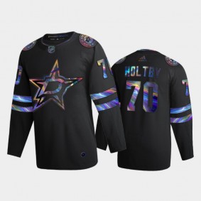 Stars Braden Holtby #70 Iridescent Holographic Black Limited Jersey