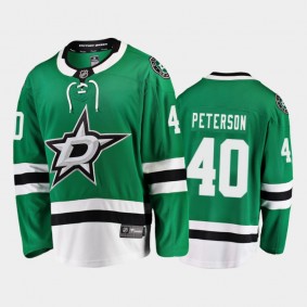 Stars Jacob Peterson #40 Home 2021-22 Green Player Jersey