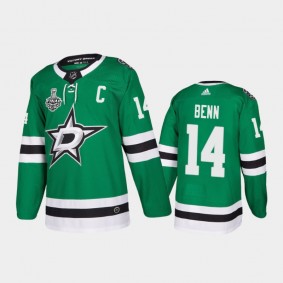 Dallas Stars Jamie Benn #14 2020 Stanley Cup Final Kelly Green Authentic Patch Jersey
