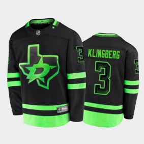 Dallas Stars John Klingberg #3 Alternate Black 2020-21 Blackout Jersey