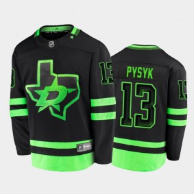 Dallas Stars Mark Pysyk #13 Alternate Black 2020-21 Blackout Jersey