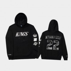 Men's Andreas Athanasiou #22 Undefeated X LA Kings Black Warm Up Hoodie