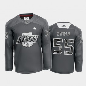 Men's Undefeated X LA Kings Quinton Byfield #55 Warm Up Gray Jersey