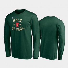Men Minnesota Wild 2022 Winter Classic Long Sleeve Green T-Shirt