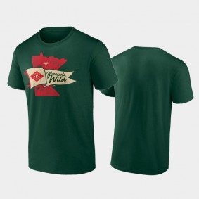 Men Minnesota Wild 2022 Winter Classic Twin Cities Green T-Shirt