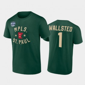Men Minnesota Wild Jesper Wallstedt #1 2022 Winter Classic Green T-Shirt