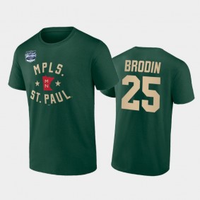 Men Minnesota Wild Jonas Brodin #25 2022 Winter Classic Green T-Shirt